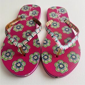 Vera Bradley Women's Pink Floral Flip Flop Sandals Size Small 5-6